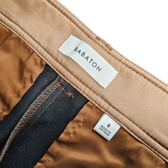 Aritzia Babaton Agency Pants, High Waist, Vegan Leather, Straight Leg, Cognac, 8 - Picture 7 of 11